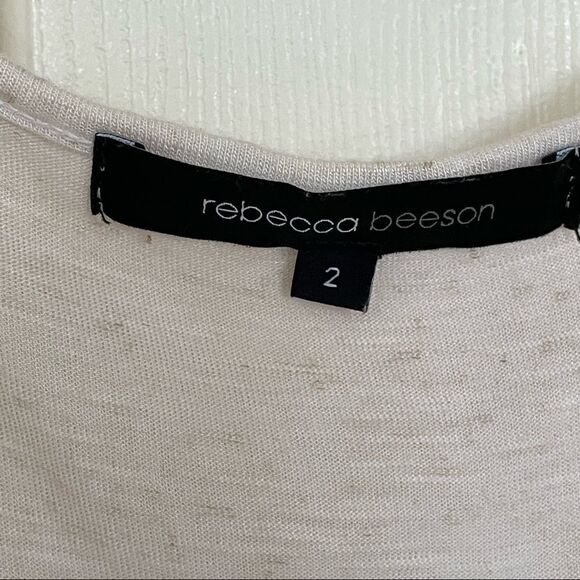 Rebecca Beeson Asymmetrical Sleeveless Scoop Neck Tee, size 2 - Picture 13 of 16